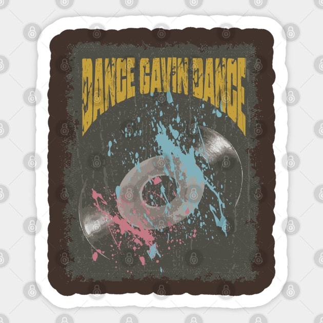 Dance Gavin Dance Vintage Vynil Sticker by K.P.L.D.S.G.N